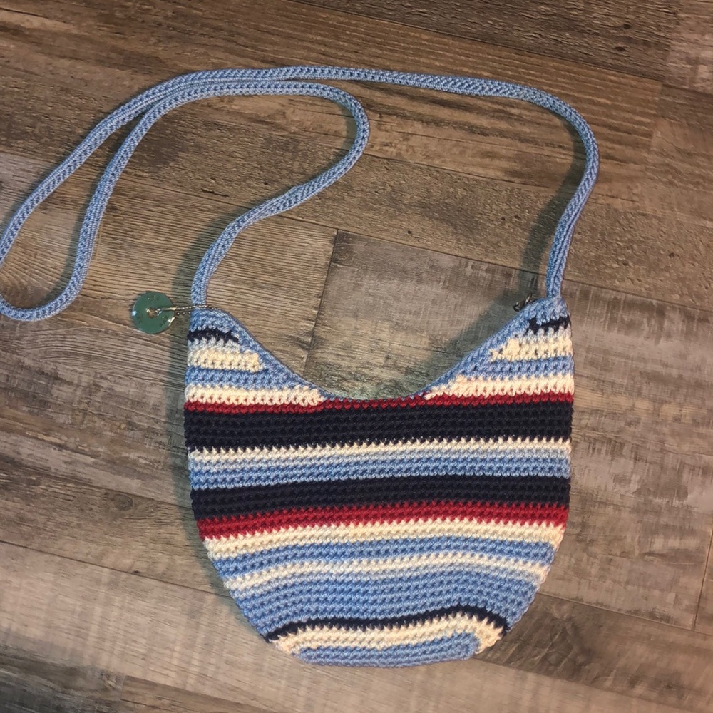Red White and Blue The Sak Crocheted Crossbody Bag